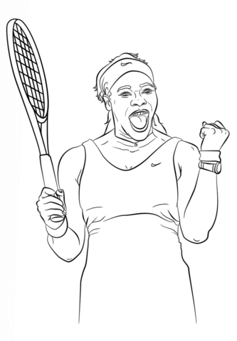 Serena Williams Coloring Page